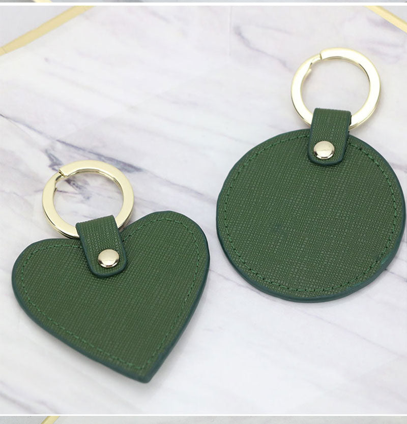 Leather Circle Keyring