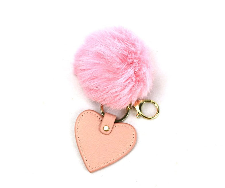 Leather Heart Keyring