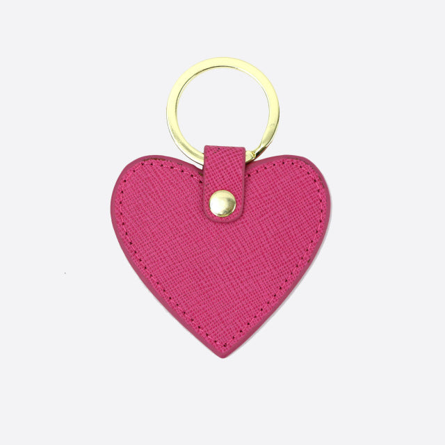 Leather Heart Keyring