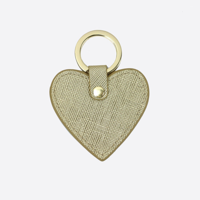 Leather Heart Keyring