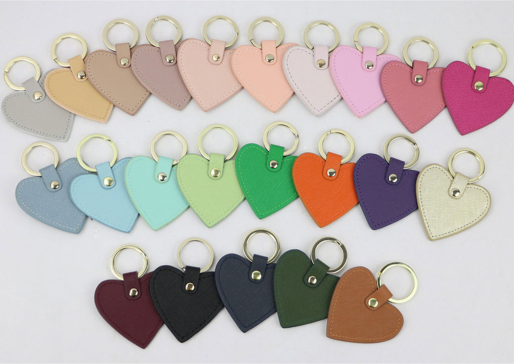 Leather Heart Keyring