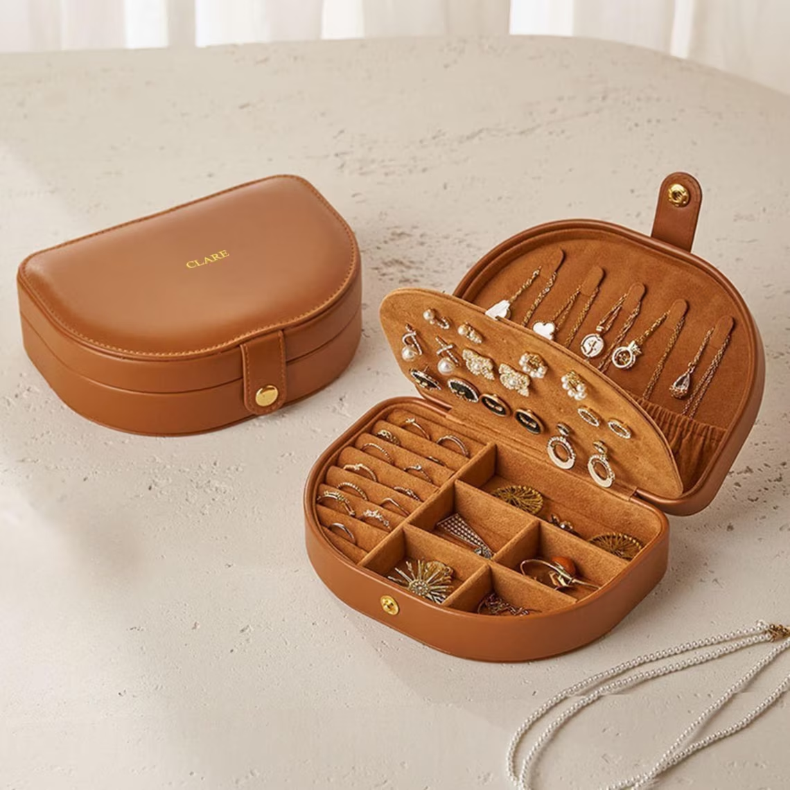 Personalized Leather Jewelry Box