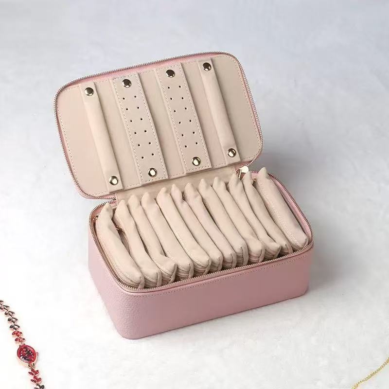 Large Jewelry Organizer with 12 Velvet Pouches