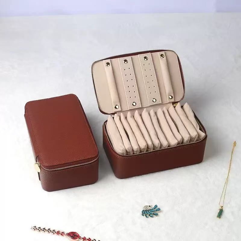Large Jewelry Organizer with 12 Velvet Pouches