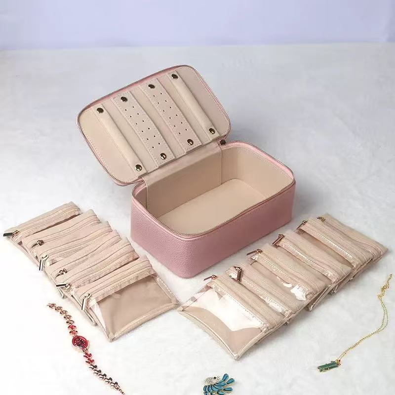 Large Jewelry Organizer with 12 Velvet Pouches