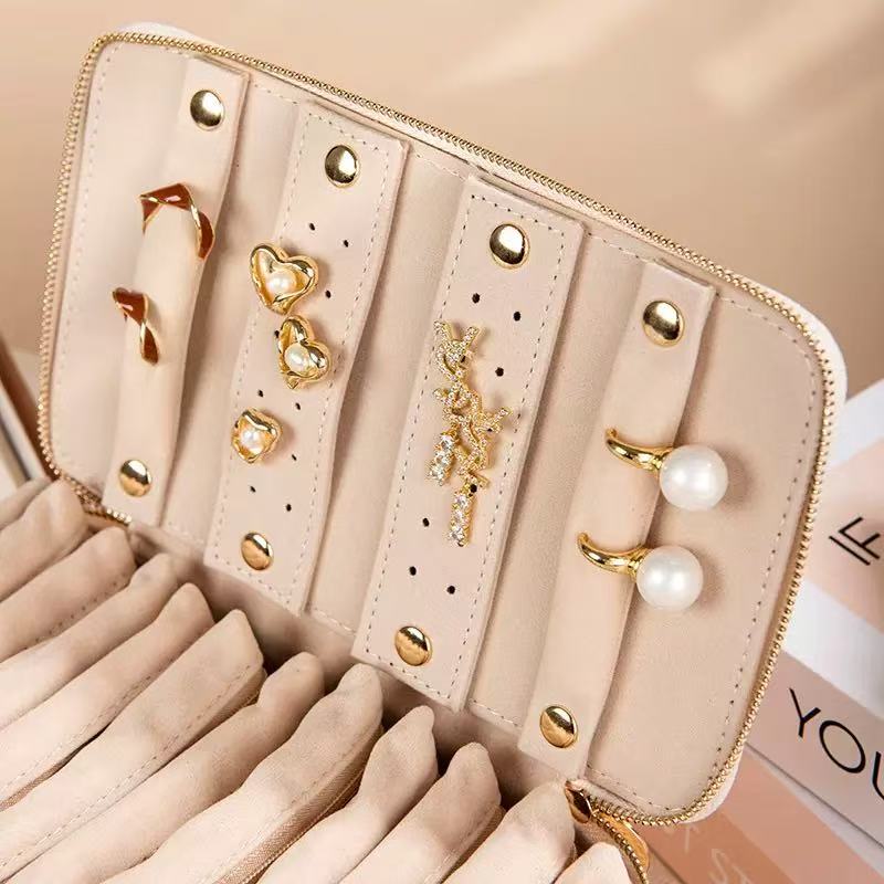 Large Jewelry Organizer with 12 Velvet Pouches