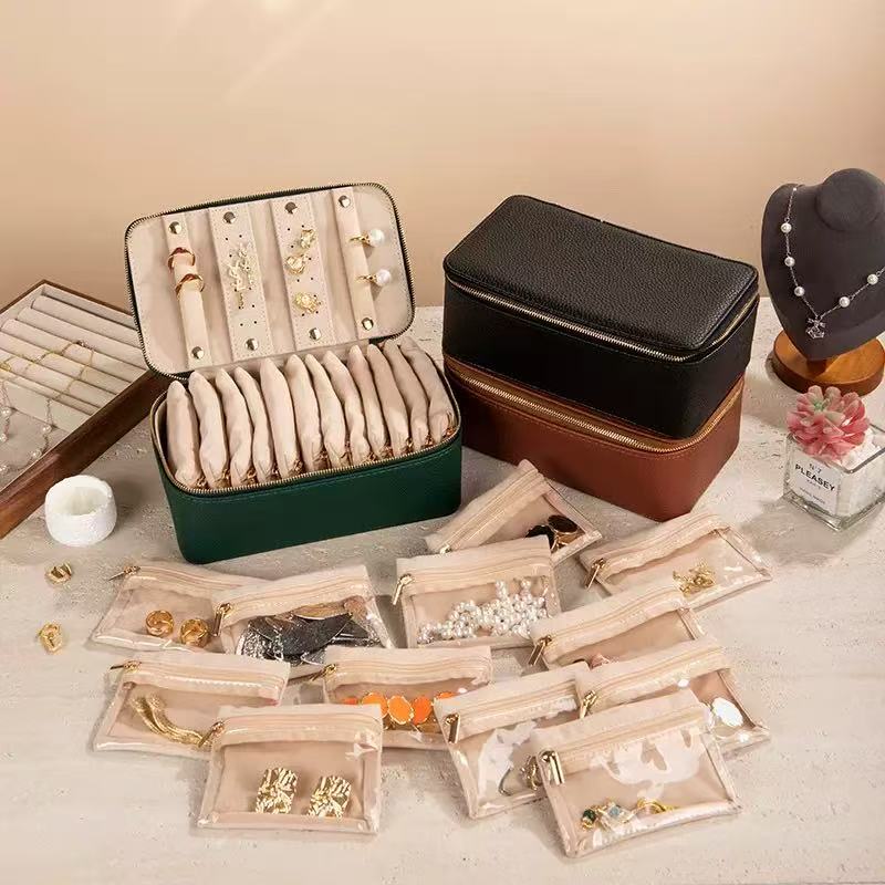 JB012 Jewelry Organizer with 12 Velvet Pouches