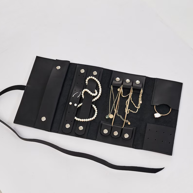 Leather Jewelry Roll