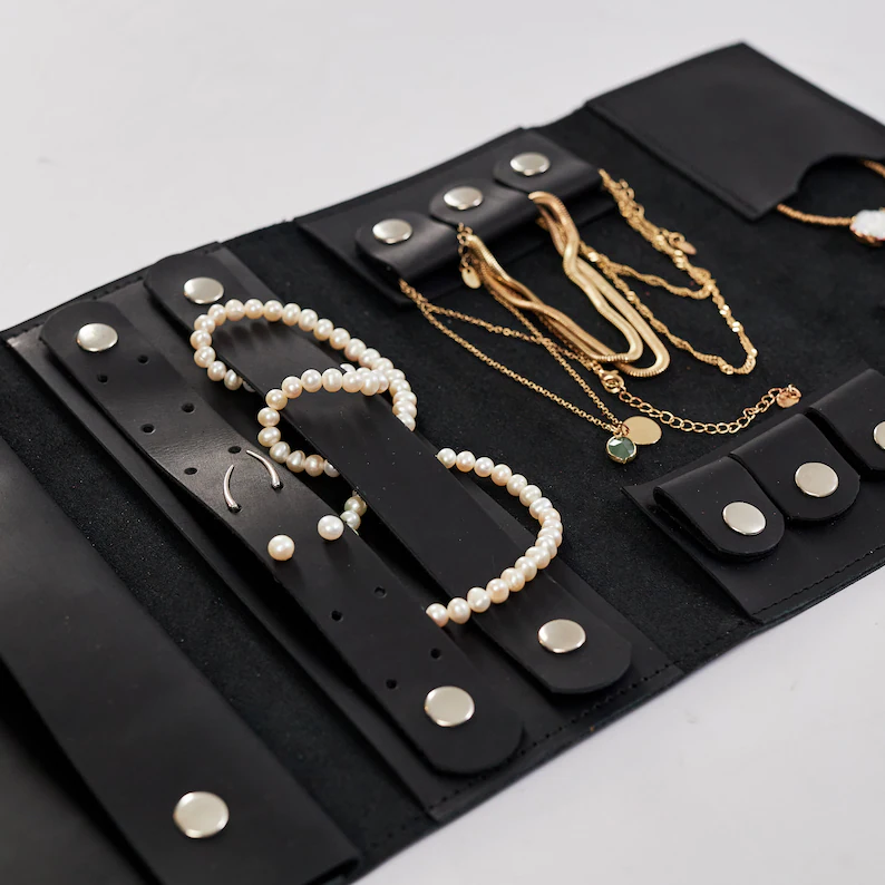 Leather Jewelry Roll