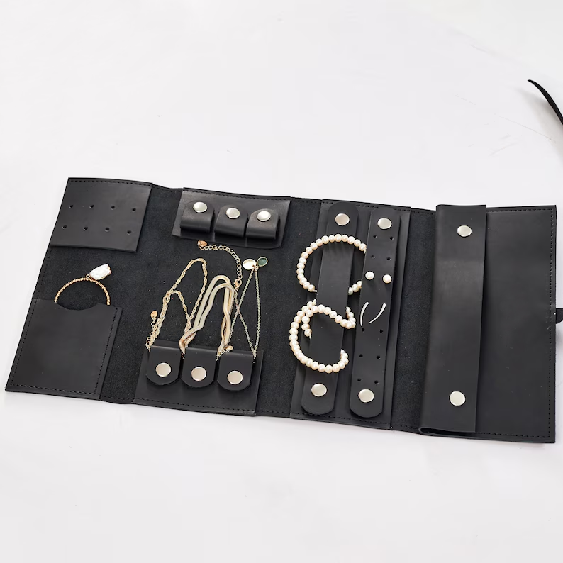 Leather Jewelry Roll