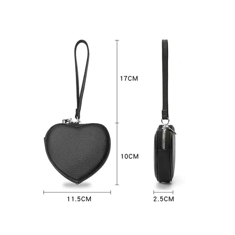 Heart Shaped Wristlet Coin Purse