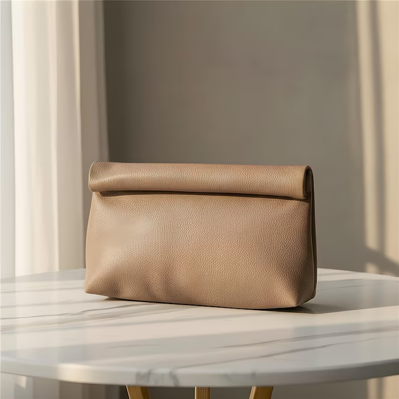 PB012 Oversized Roll-Top Clutch