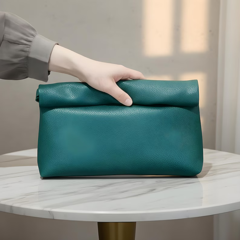 PB012 Oversized Roll-Top Clutch