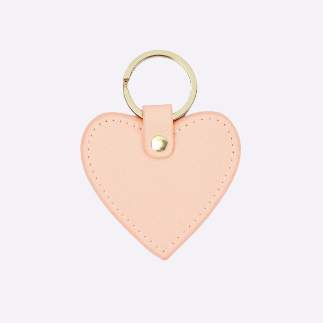 Leather Heart Keyring