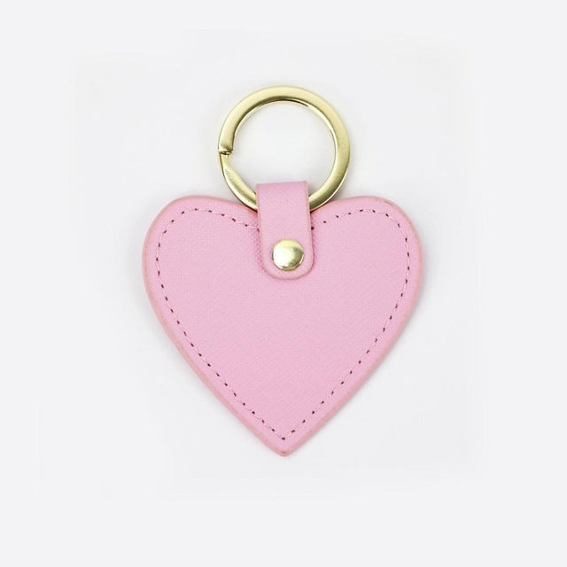 Leather Heart Keyring