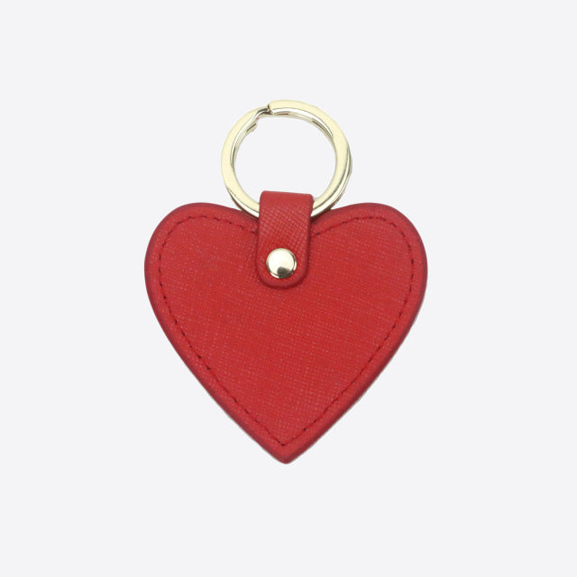 Leather Heart Keyring