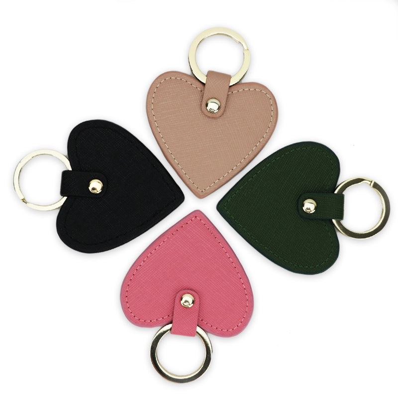 Leather Heart Keyring
