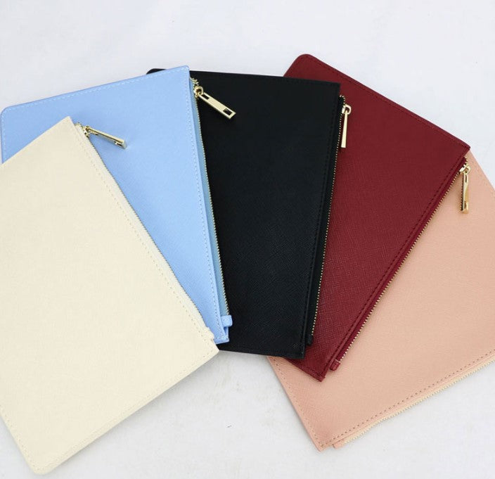 PB003 Saffiano Leather Pouch