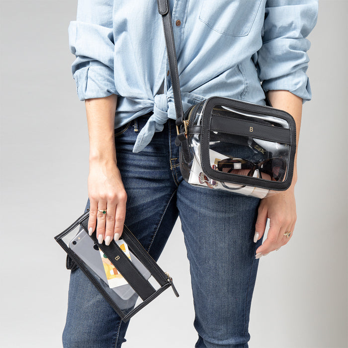 Personalized Clear Wristlet Clutch
