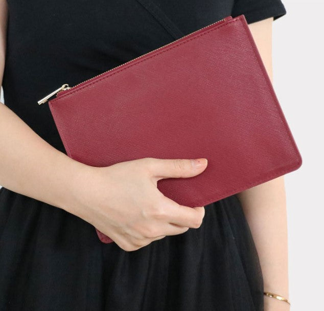 PB003 Saffiano Leather Pouch