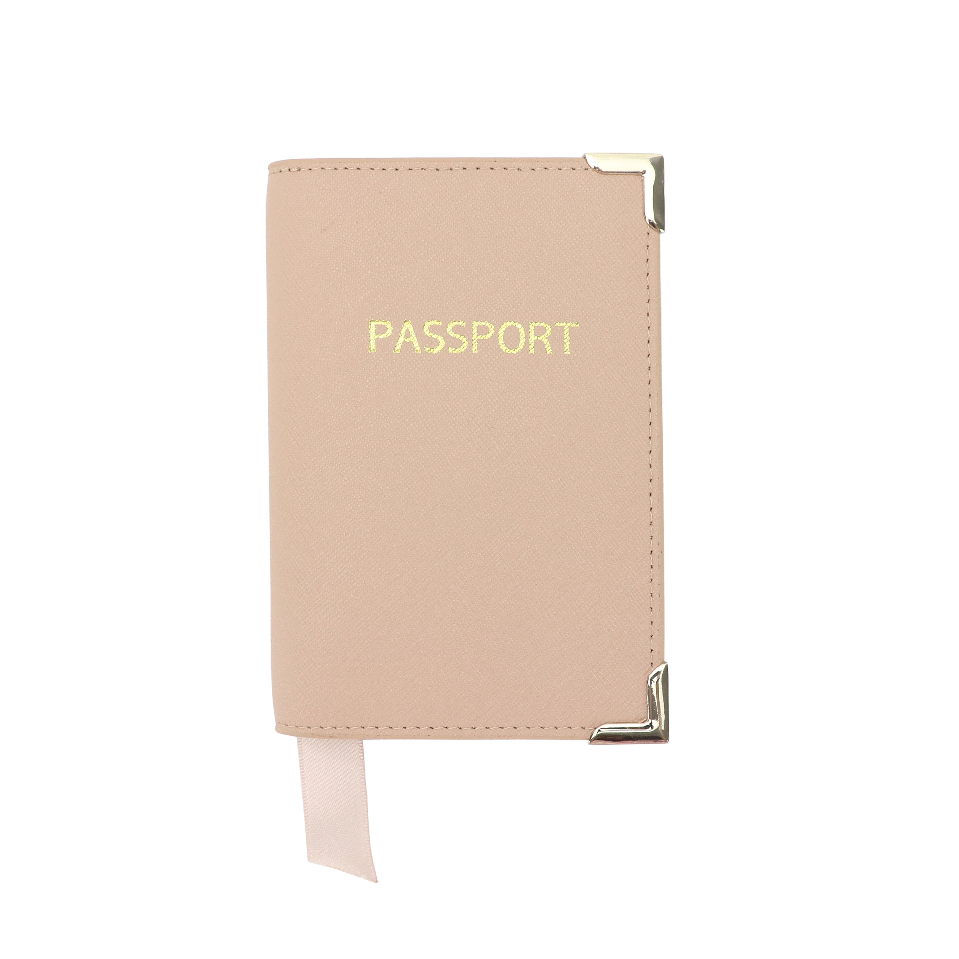 Metal-feet Leather Passport Cover