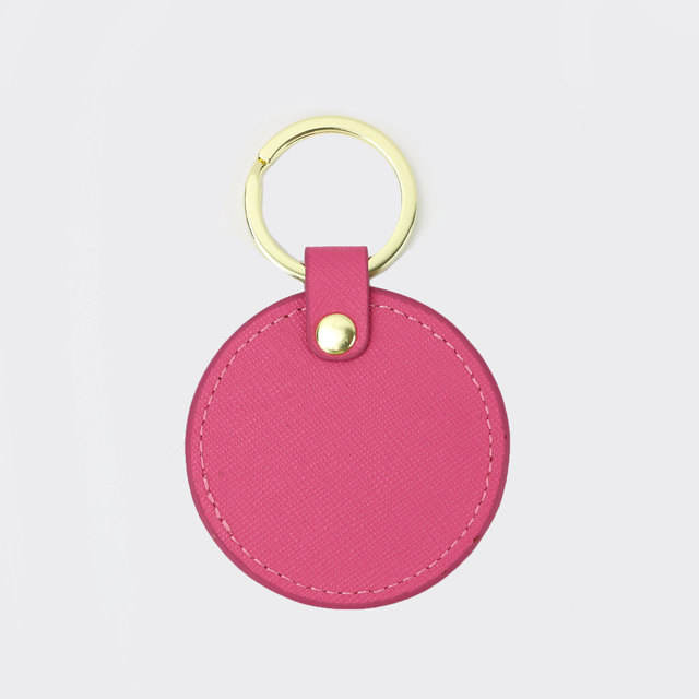 Leather Circle Keyring
