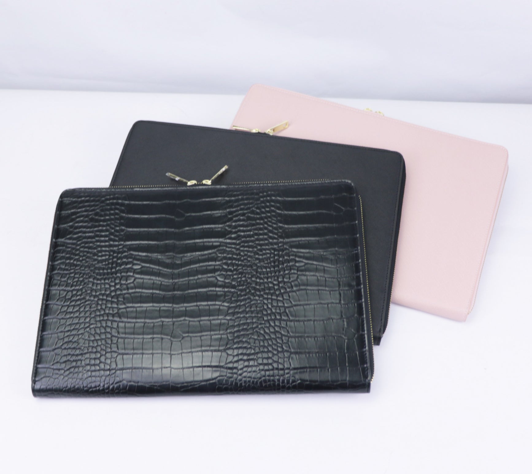 Crocodile Printed Leather Laptop Case