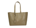 HB001 Croco-Embossed Genuine Leather Shopper Bag