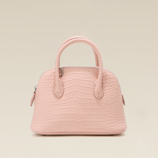 HB015 Croc-Embossed Leather Handbag