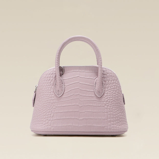 HB015 Croc-Embossed Leather Handbag