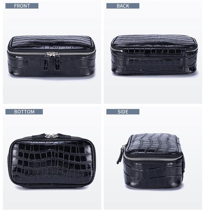 MB017 Croc-embossed Travel Cosmetic Bag