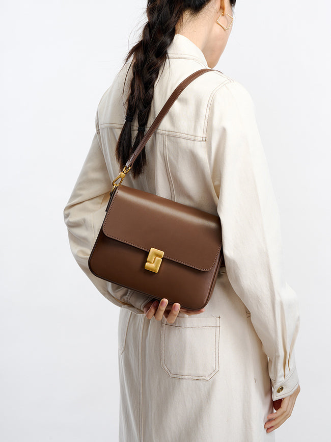 SB015 Leather Box Bag