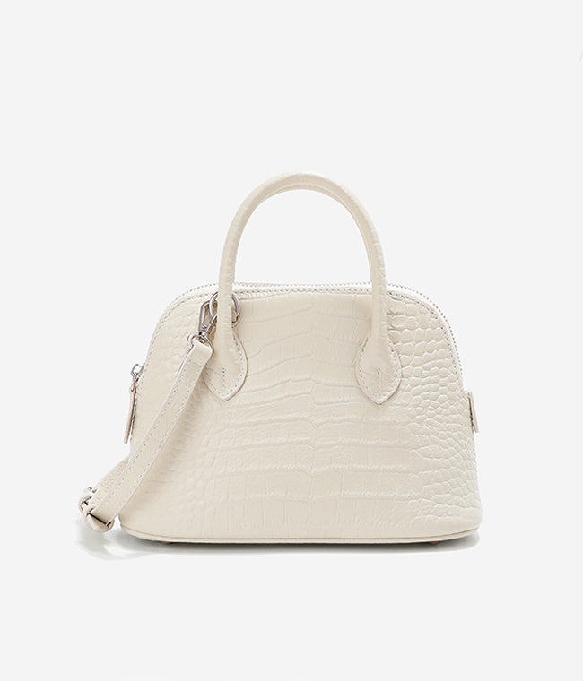 HB015 Croc-Embossed Leather Handbag