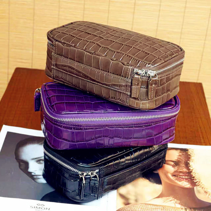 MB017 Croc-embossed Travel Cosmetic Bag