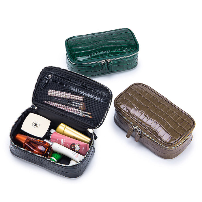 MB017 Croc-embossed Travel Cosmetic Bag