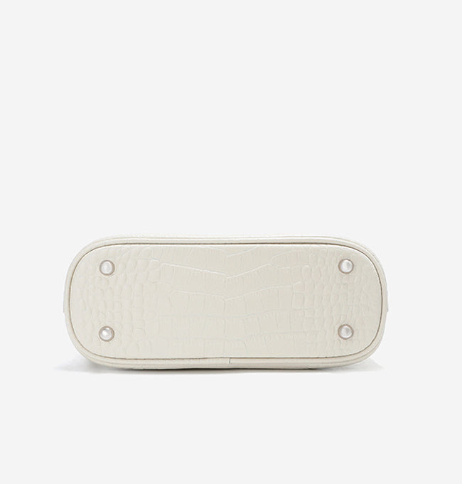 HB015 Croc-Embossed Leather Handbag