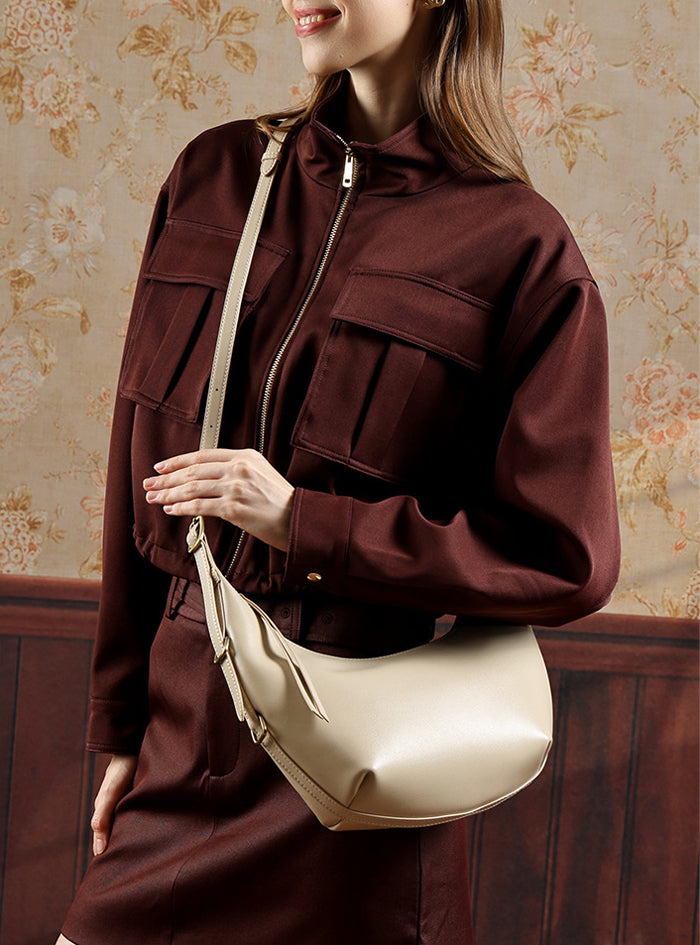 HB028 Leather Hobo Bag