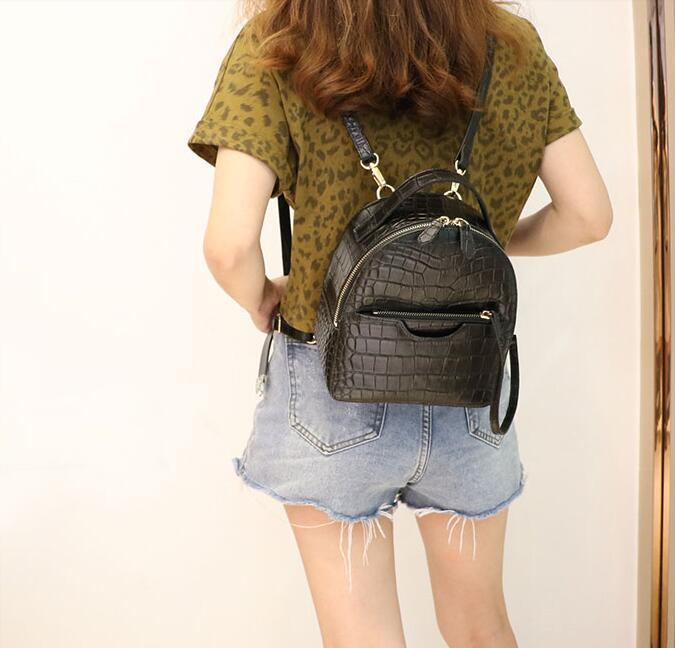 BP001 Croc-embossed Backpack
