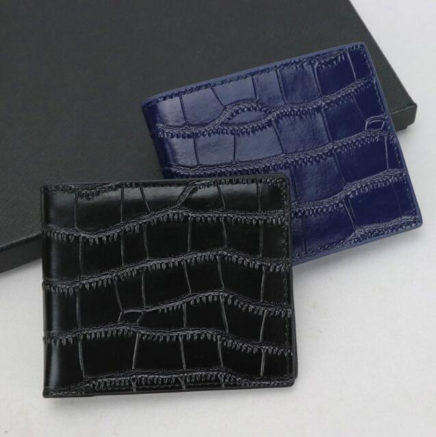 Mens Crocodile Printed Leather Bifold Wallet