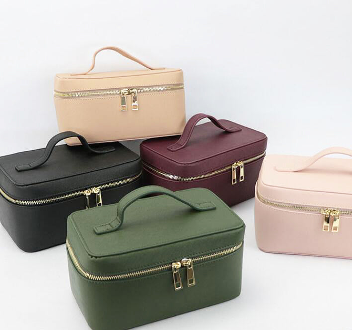 Portable Cosmetic Case with Handle