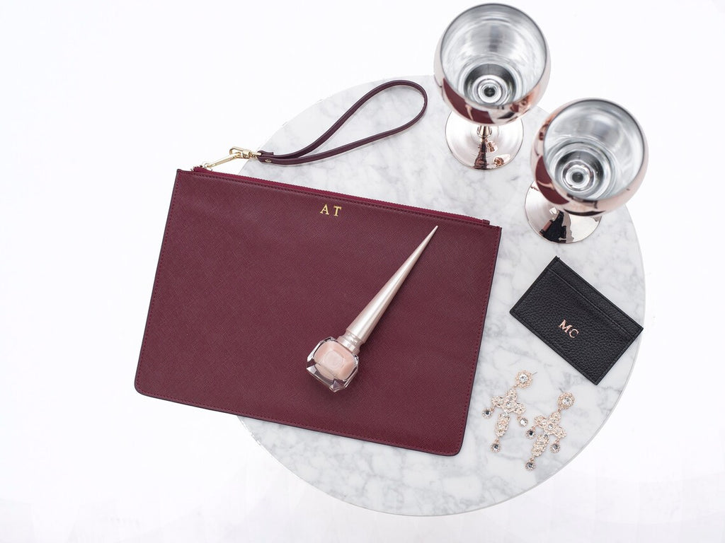 PB003 Saffiano Leather Pouch